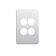 Hager Silhouette 4 Gang Aluminium Cover Plate WBSCV4-AL