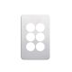 Hager Silhouette 6 Gang Aluminium Cover Plate WBSCV6-AL