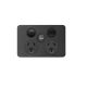 Hager Silhouette Matt Black 10A Double Power Point with twin 2.1A USB Charger  WBSP2SUSB-MB