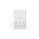 Hager Silhouette 1 Gang Press Switch 10A 240V Matt White WBSSV1PB-MW