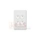Hager Silhouette 4 Gang Press Switch 10A 240V Matt White WBSSV4PB-MW