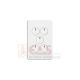 Hager Silhouette 5 Gang Press Switch 10A 240V Matt White WBSSV5PB-MW