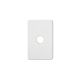 Hager Silhouette Matt White 1G switch plate, no mech WBSSP1-MW