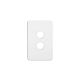 Hager Silhouette Matt White 2G switch plate, no mech WBSSP2-MW