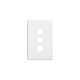Hager Silhouette Gloss White 3G switch plate, no mech WBSSP3