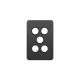 Hager Silhouette Matt Black 5G switch plate, no mech WBSSP5-MB