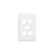 Hager Silhouette Matt White 5G switch plate, no mech WBSSP5-MW