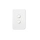 Hager Silhouette Matt White 2 Gang switch 10A 250V WBSSV2-MW