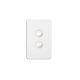 Hager Silhouette Gloss White 2 Gang switch 10A 250V WBSSV2