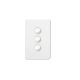Hager Silhouette Matt White 3 Gang switch 10A 250V WBSSV3-MW