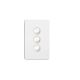 Hager Silhouette Gloss White 3 Gang switch 10A 250V WBSSV3