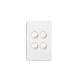Hager Silhouette Gloss White 4 Gang switch 10A 250V WBSSV4