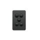Hager Silhouette Matt Black 5 Gang switch 10A 250V WBSSV5-MB