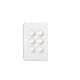 Hager Silhouette Gloss White 6 Gang switch 10A 250V WBSSV6