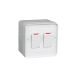 Hager Weatherproof 2 Gang Switch 16A 250V WBWS216