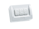 WSF226/3 Flush Switch, 3 Gang, 250VAC, 16A, IP66, M80 - standard size, Resistant Grey