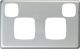 HPMXL777PLMS HPM Excel Double Power Point Matt Silver Cover Plate