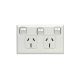 XL777X HPM Power Outlet Double 250V 10A with extra removable switch